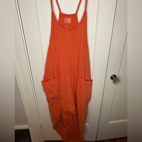 NWOT Free People Movement | Hot Shot Onesie In Orange size large - Picture 5 of 5